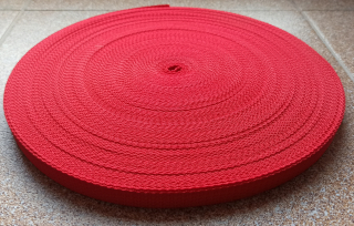 Popruh polypropylenový ČERVENÝ 15mm