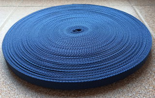 Popruh polypropylenový TMAVĚ MODRÝ 15mm