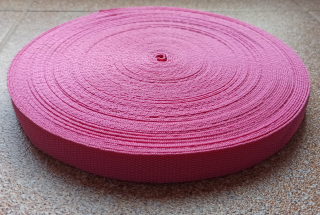 Popruh polypropylenový TMAVĚ RŮŽOVÝ 20mm
