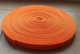 Popruh polypropylenový ORANŽOVÝ 20mm