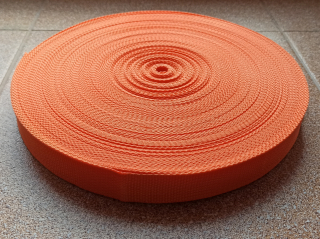 Popruh polypropylenový ORANŽOVÝ 30mm