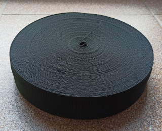 Popruh polypropylenový ČERNÝ 40mm