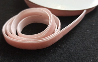 Sametová stuha SVĚTLE RŮŽOVÁ 10mm