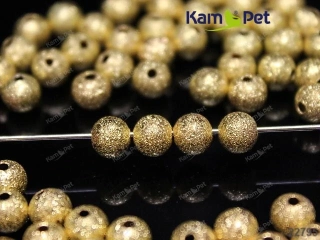 Kovové korálky kuličky 6mm ZLATÁ