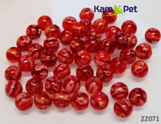 Skleněné korálky kuličky 10mm ČERVENÉ