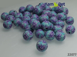 Fimo korálky kuličky 10mm MODRÉ