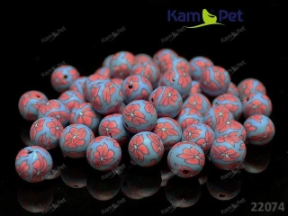 Fimo korálky kuličky 12mm MODRÉ