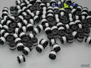 Proužkované válečky 6/5mm ČERNÁ